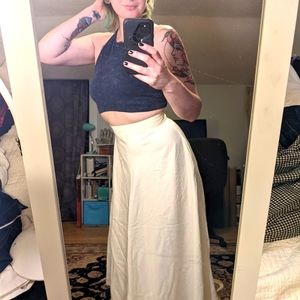 Worthington vintage skirt 90s cream colored academia